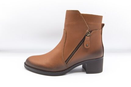 Ghete dama,ALB 25103653 CAMEL,piele naturala Botine