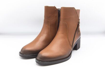 Ghete dama,ALB 25103653 CAMEL,piele naturala Botine