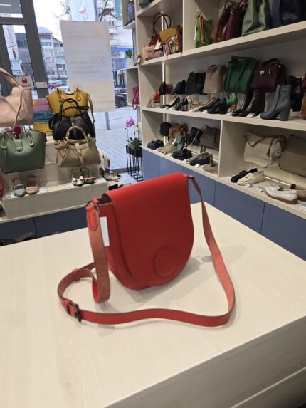 Geanta piele naturala – HAND MADE BAG rosso Genti Femei