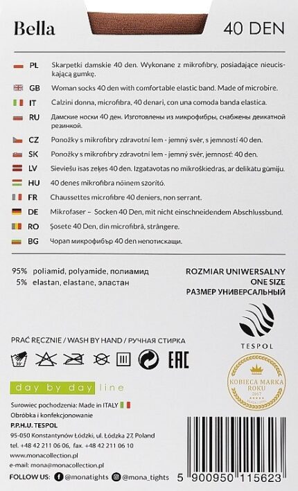 Sosete dama – SOS. SOFIA NERO 1.2 negru Accesorii